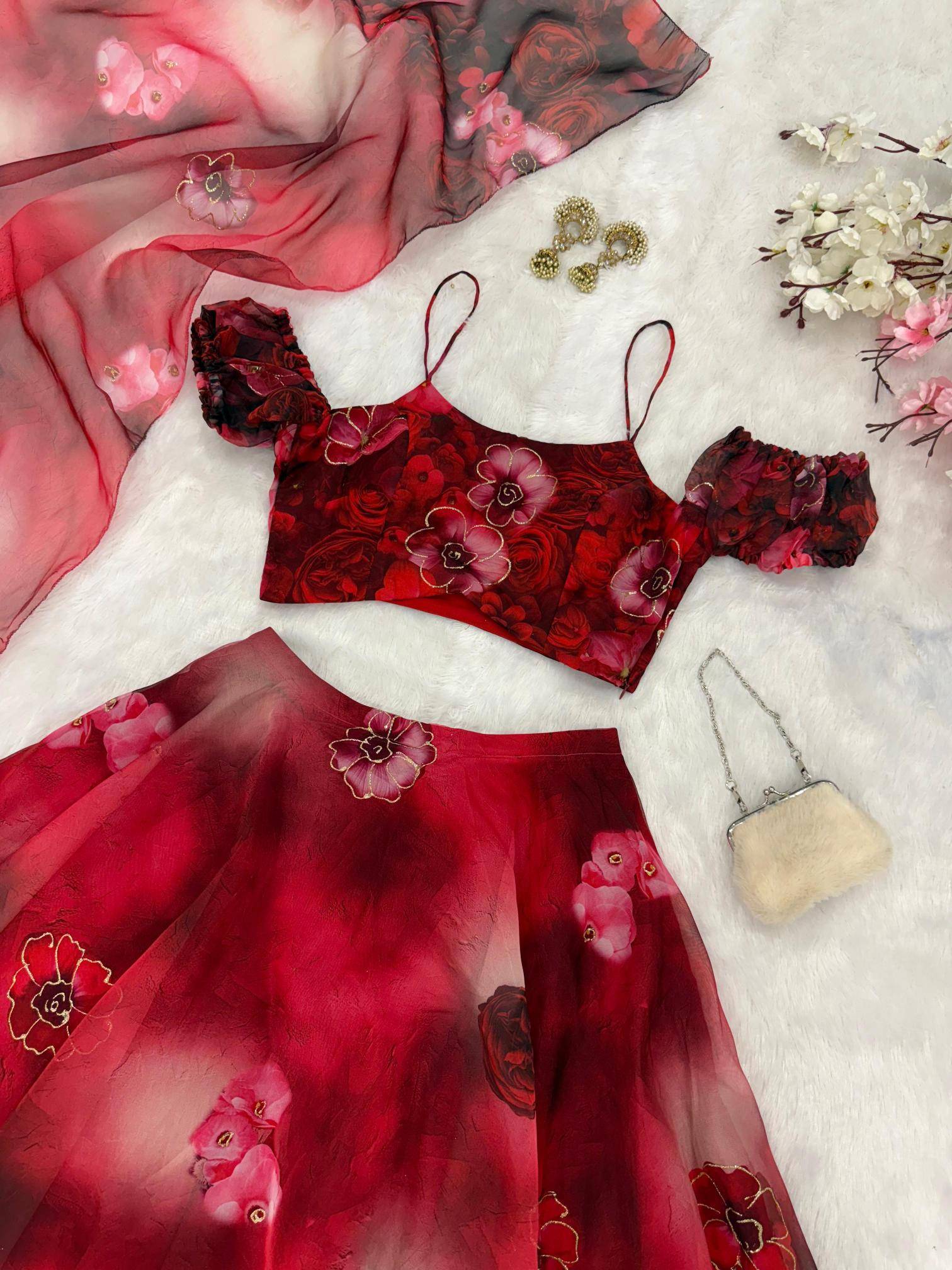 SC 318 Organza Wholesale designer lehengha choli dealer